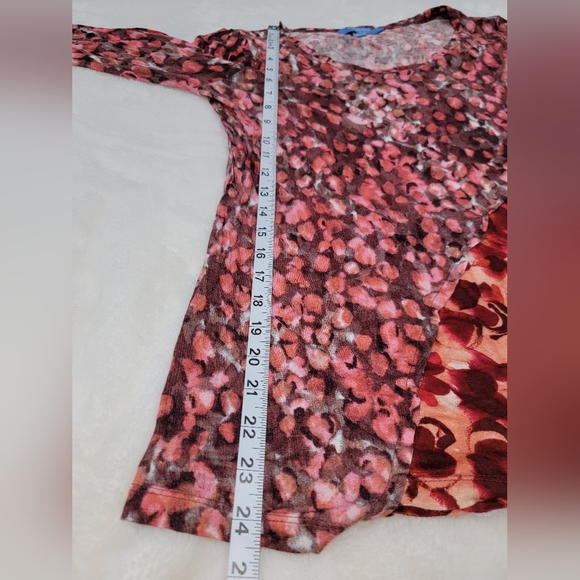 Simply Vera Vera Wang Pink and Brown Abstract Dress - Picture 4 of 8